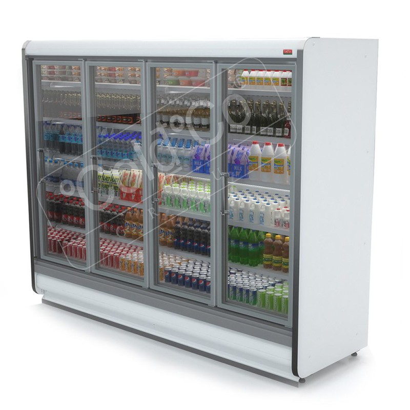 ColdCo Parisa-2500 Remote Glass Hinged Door Multi Deck Cabinet Height - 205