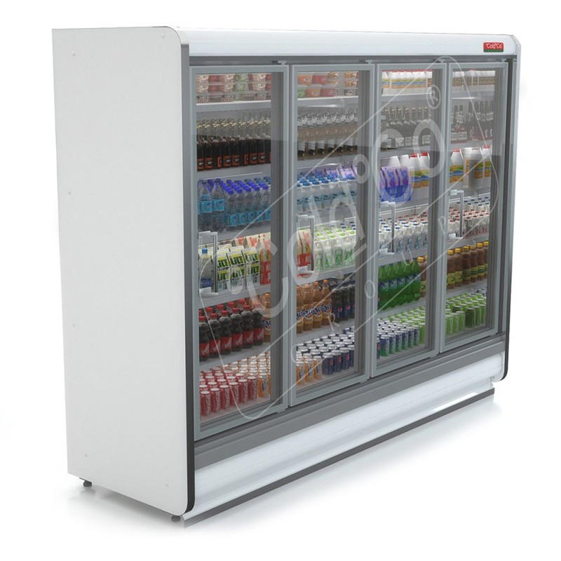 ColdCo Parisa-1250 Remote Glass Hinged Door Multi Deck Cabinet Height - 205