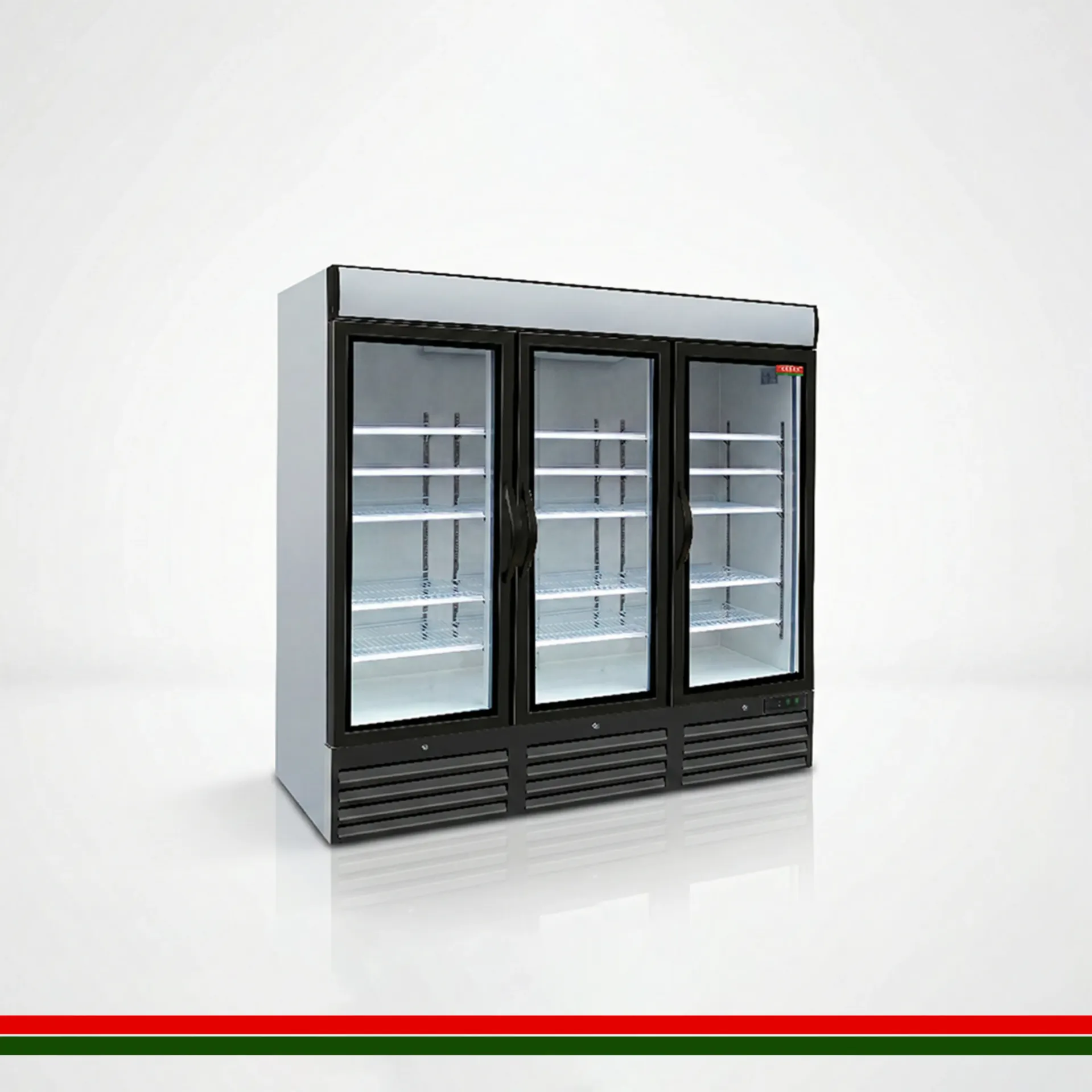 [CCESSEN3DB] CC Essen Plug in Glass 3 Door Fridge