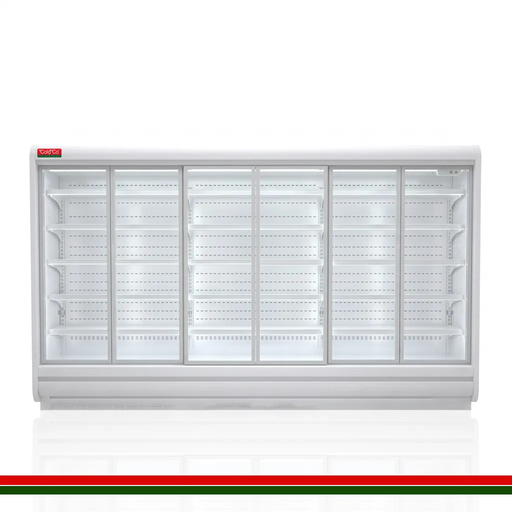 [CCP70HD375W2050H] ColdCo Parisa 70 Hinged Door Multi Deck Cabinet 3750W white 2050H