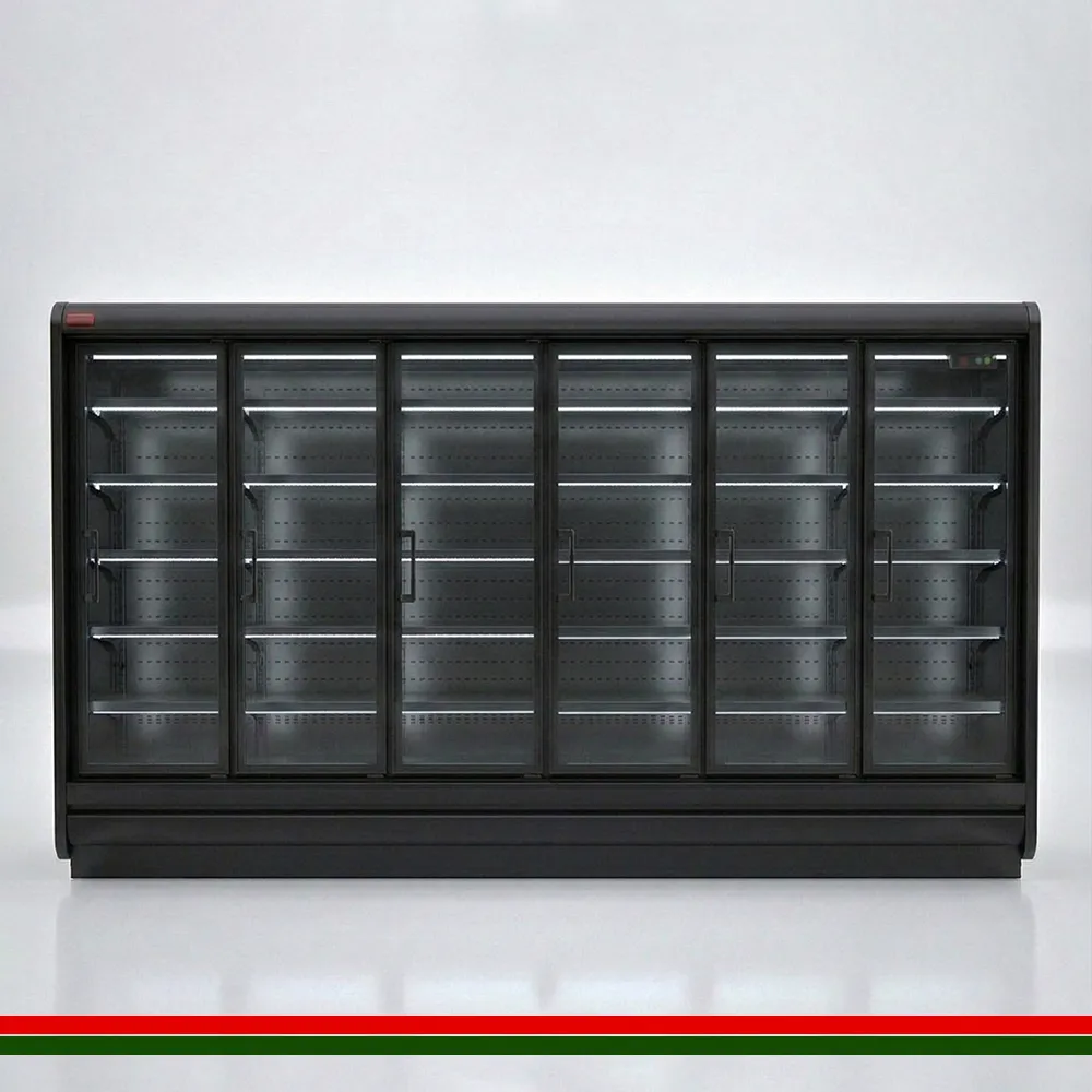 [CCP70HD375BLA] ColdCo Parisa 70 Hinged Door Multi Deck Cabinet 3750W Black 2050H